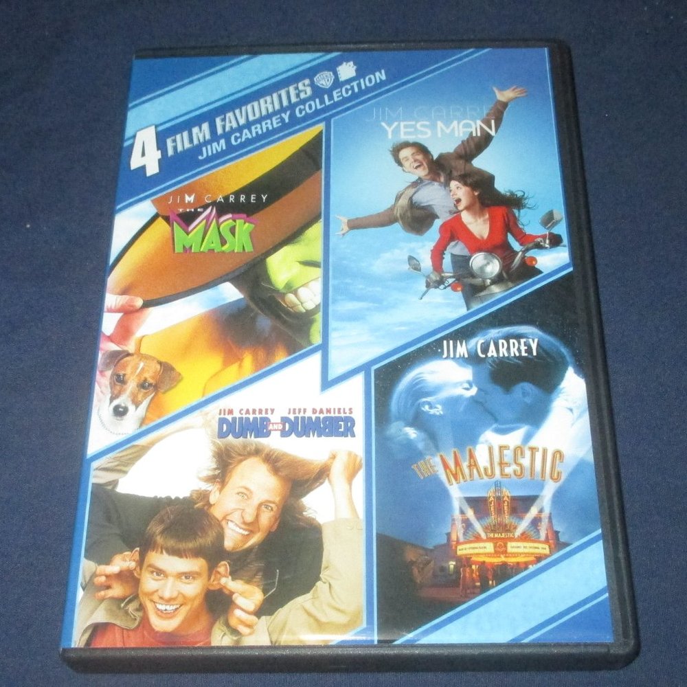 Jim Carrey Collection (DVD, 2010, 2-Disc Double-sided Set) 4 Film Favorites